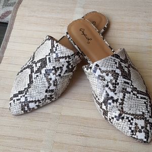 Qupid Snakeskin Mules  8